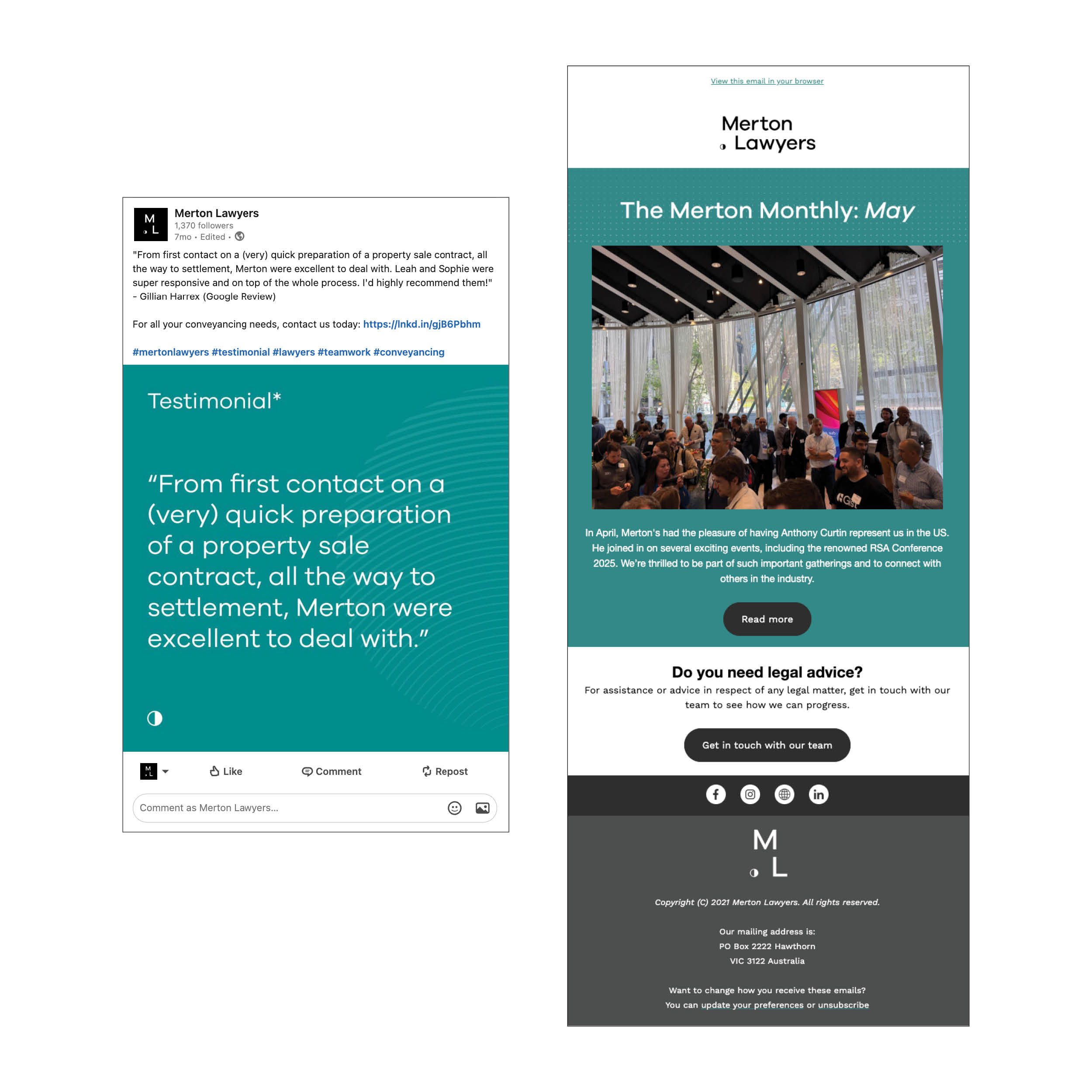 Merton Lawyers Socials and EDM